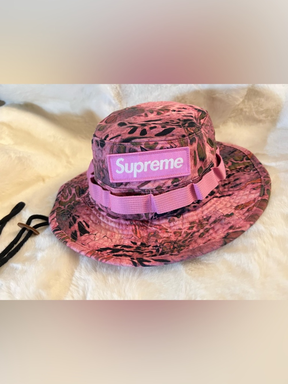 Supreme SS22 Pink Camo Military Boonie Hat Prym1 Bucket Hat S/M Adjustable